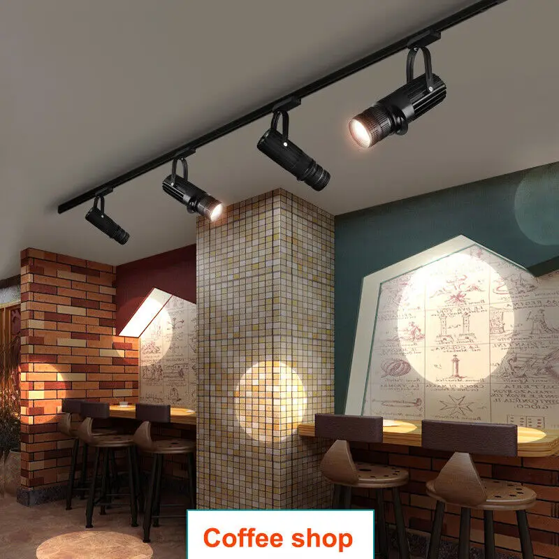 Zoomable Led Track Lights for Theater Stage Rail Lighting 7W 20W Focus LED HD Rotating Advertising Logo Projector Cob Spotlight