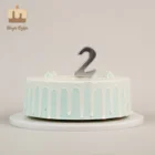 Candle 2 Birthday Candle 2021 Unique Birthday Silver Number 2 Candle Company