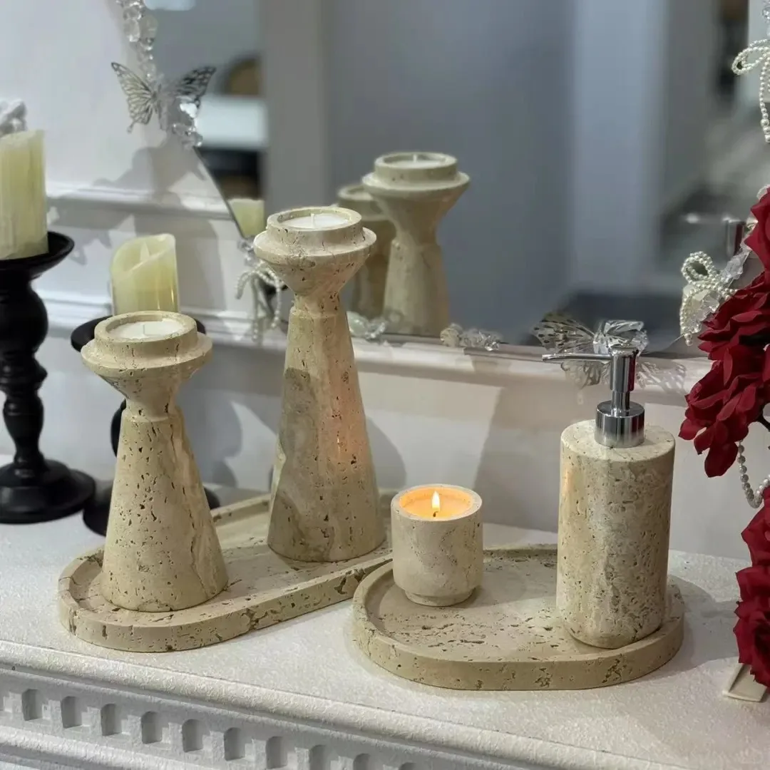 product elegant travertine marble handicrafts natural interior design accessories-2