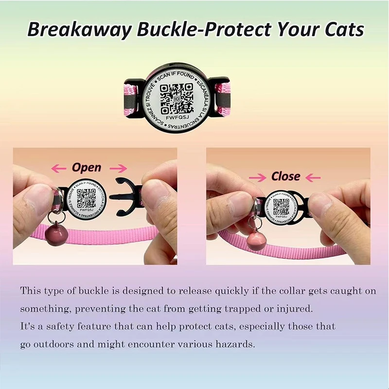 Hot Selling Silicone Reflective Dog Collar with QR Code & Paw ID Tags Durable Print Anti-Loss Tracking for Dogs