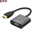 To Vga Male To Male Cable HDMI A Male To VGA Female Dongle With Audio Cable To Adapter Hdmi