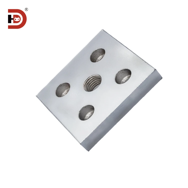 Industrial Aluminum Profile Accessories 4080/4590/8080 Carbon Steel End Face Connection Plate Foot Cup Foot Support manufacture