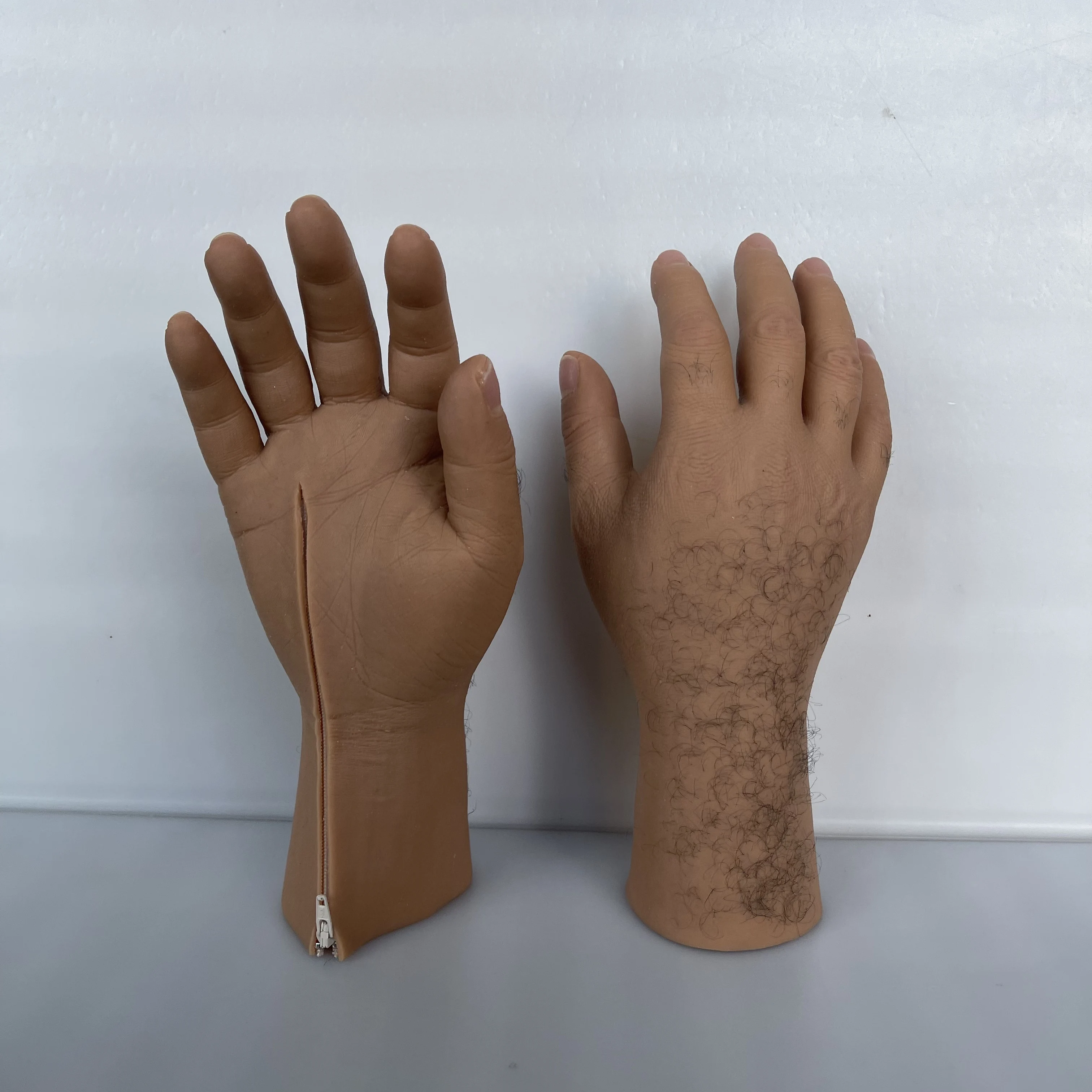 Customized Silicone Cosmetic Hand Implants Realistic Glove Prosthetic Artificial Limb Interlocking Nail Zipper Class I