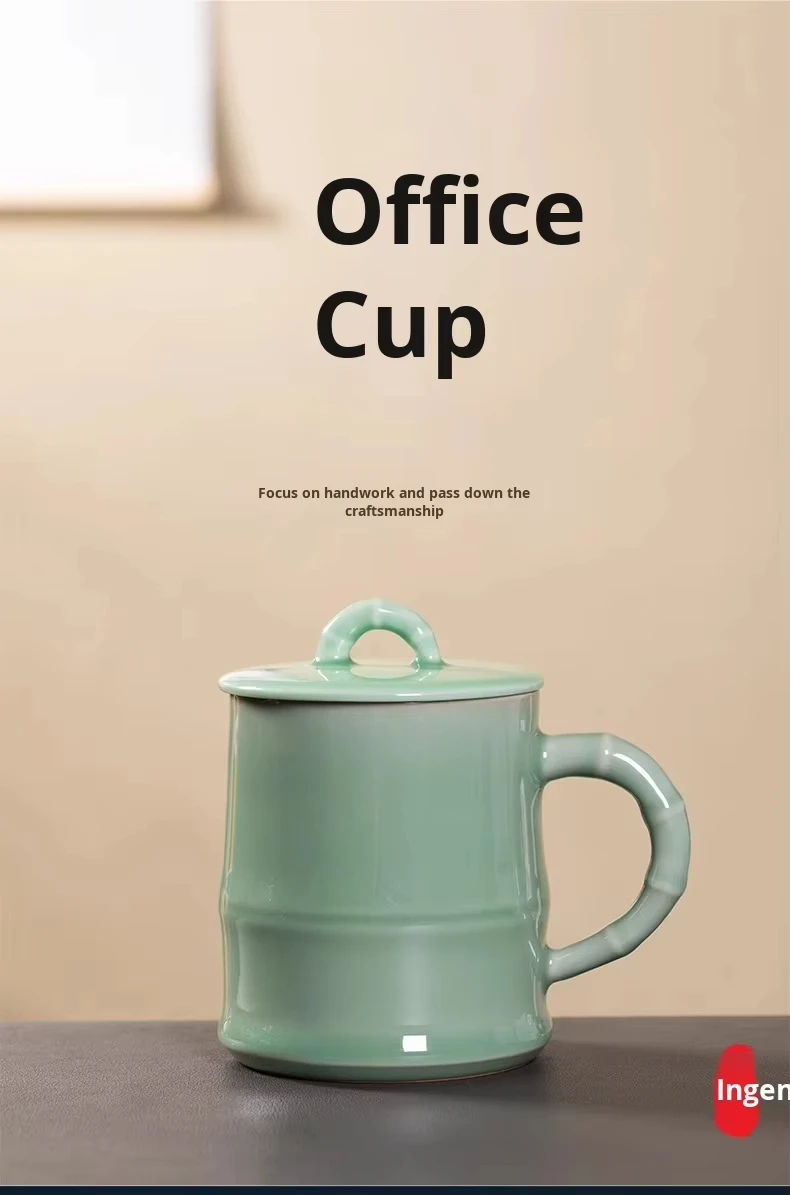 product high end large capacity office longquan celadon tea cups custom ceramic mug cups set for conference-5