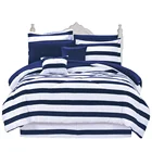 Comforter Wholesale Printed Blue Stripe 10 Piece Bedding Comforter Set For Bedroom
