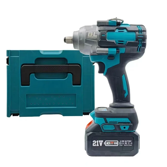 China High Torque  Brushless Impact 18V  Cordless Drill With 2  lithium Batteries powered 1000N.Mimpact wrench