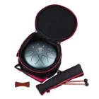 Drum Steel Tongue Drum 6 Inch 8 Notes C-Key Alloy Steel Drum With Mallets Drum Bag Wiping Cloth Purple