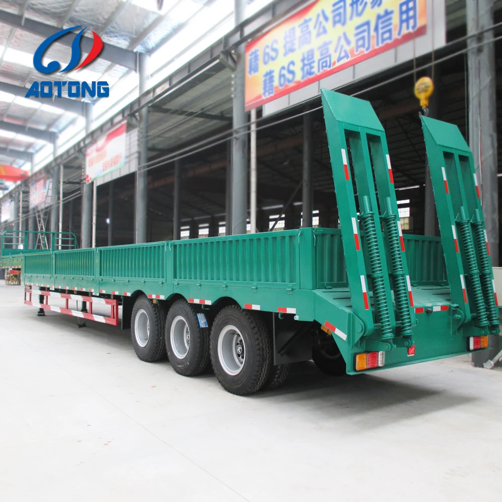 Heavy Duty Utility 48ft 53ft Step Deck Trailer / Low Loader Trailer / Drop  Deck Lowboy Truck Trailers - Buy Low Bed Lowboy Semi Trailer,70 Ton Lowbed  Semi Trailer,High Quality Low Flatbed