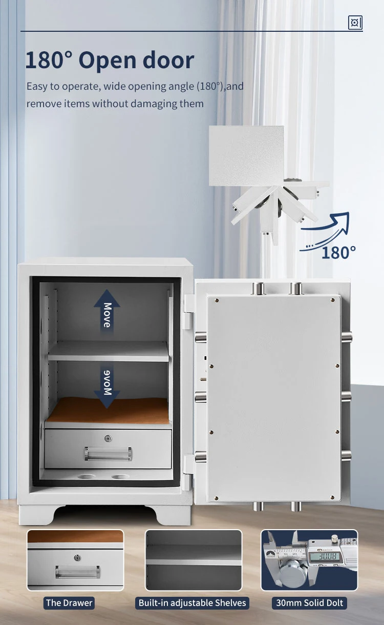 CEQSAFE Factory Direct Sales Biometric Jewelry Deposit Safes Box Heavy Home Metal Money Fireproof Safe Box factory