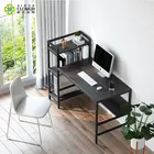 Home Bedroom Study Table Computer Desk With Shelves Modern Style Home Office Desk