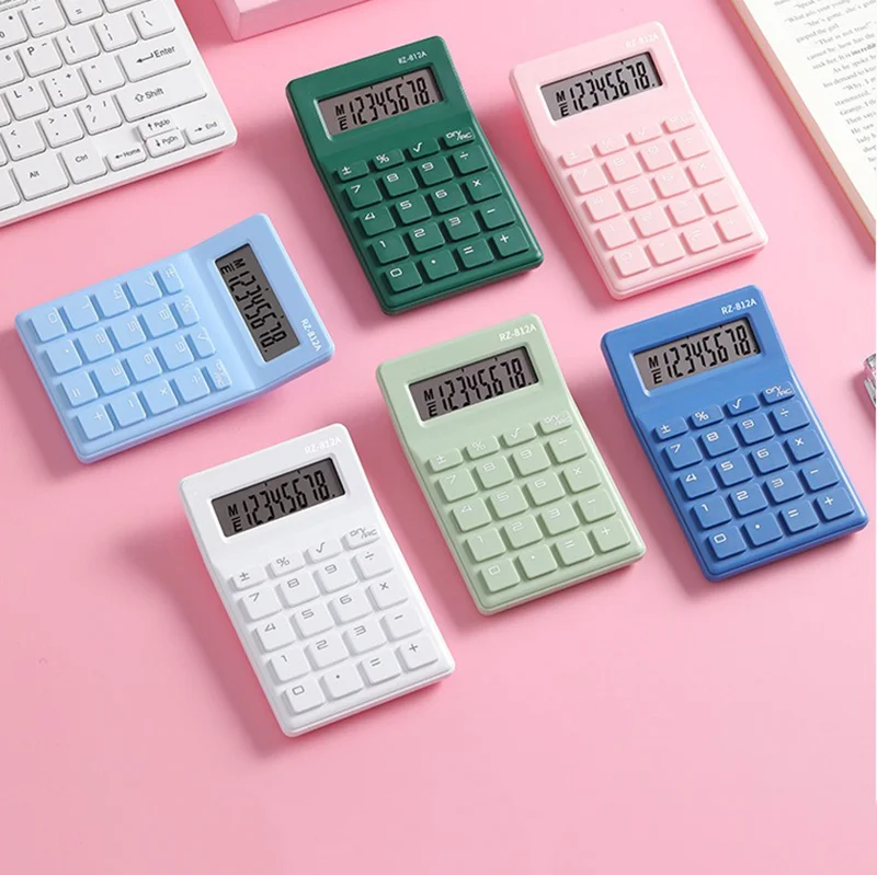 Custom cute 8-digit mini calculator abs perfect for school & office custom small stationery set available Custom cute 8-digit mini calculator abs perfect for school & office custom small stationery set available