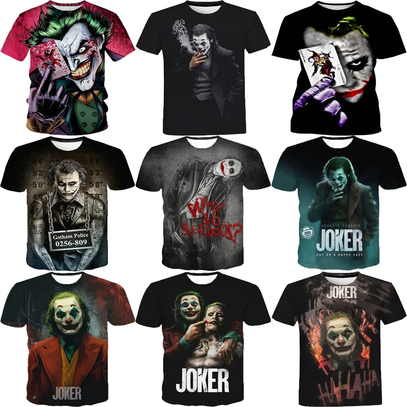 3d Printed T Shirt For Men Joker Casual 