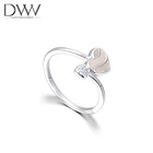 Ring Ring Styles 2021 Popular Design Heart Shape Ring Mother Of Pearl Stone Romantic Ring For Women