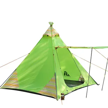 The factory's new outdoor camping iron pipe pole needs to build a single-layer tent windproof and waterproof camping tent
