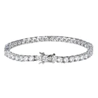 Bracelet BB019 3mm 4mm 5mm Bracelet CZ Tennis Chain Brass 1Row Bling Bling Hip Hop Iced Out Jewelry