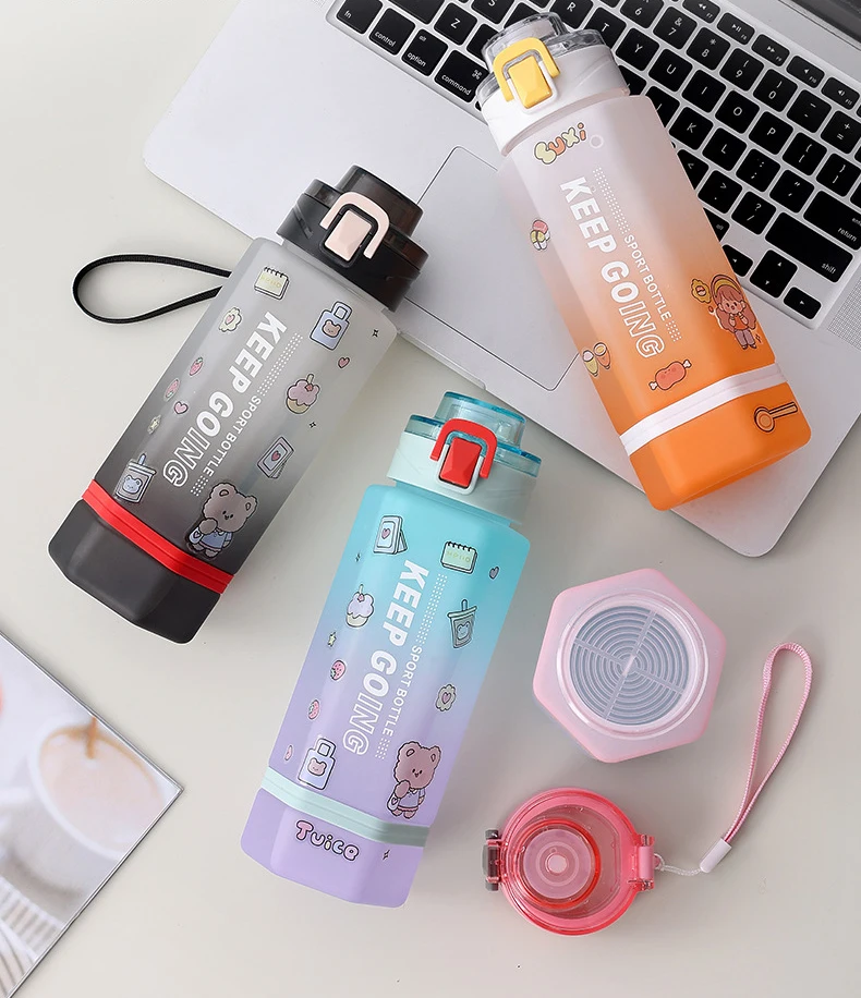 Produced Wholesale Kawaii Water Bottle For Kids 750ML /24OZ Bpa Free Water Bottle For Children Student Outdoor&Indoor Customized