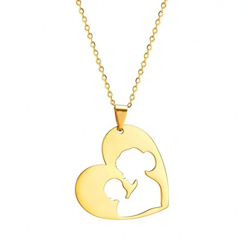 gold plated mom necklace