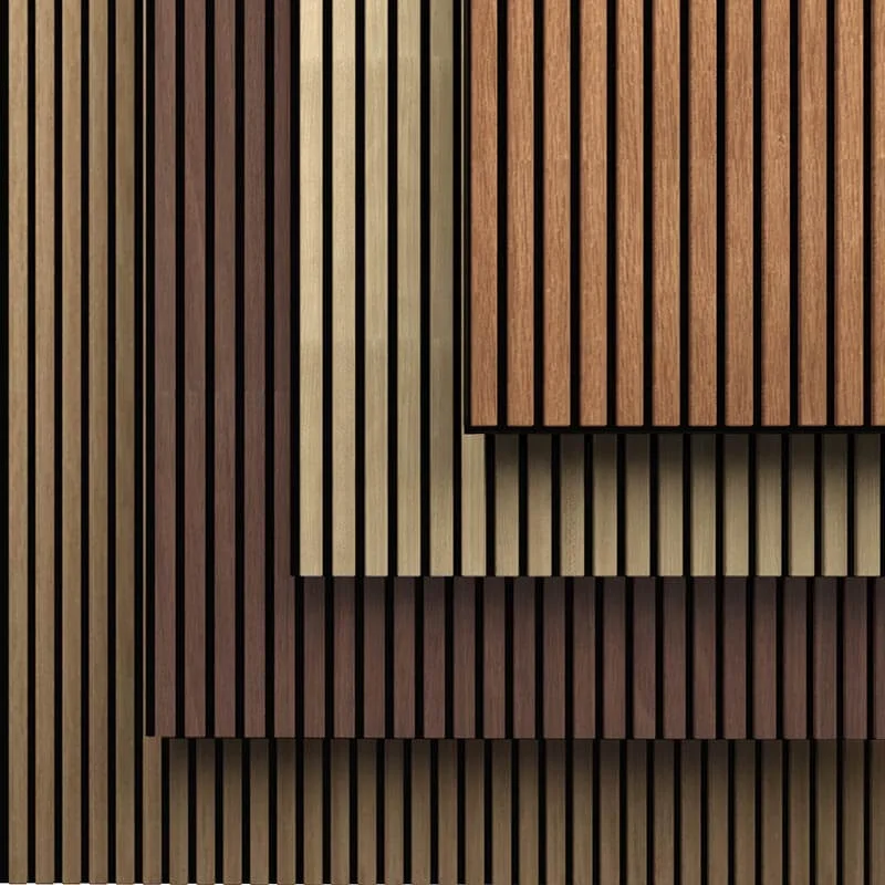 Modern Style Water And Moisture Resistance Interior Decorative Acoustic Panels Wooden Slat Akupanel for wall