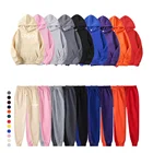 Custom Printing Logo Pullover Slim Fit Jogging Men Tracksuit Hoodie And Jogger Set For Men