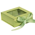 Boxes Wholesale 2021 The Most Popular Luxury Custom Logo Square Collapsible Paper Folding Gift Boxes With PVC Window