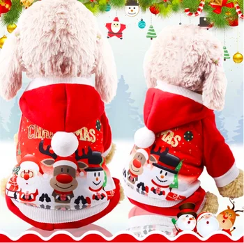 Christmas Dog Clothes Small Dogs Santa Costume for Pug Chihuahua Yorkshire Pet Cat New Year Clothing Jacket Coat Pets Costume