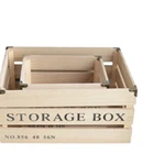 3sets Natural Wood Color Customized Box Paulownia Wood Material Logo Wooden Storage Box For Home Decoration