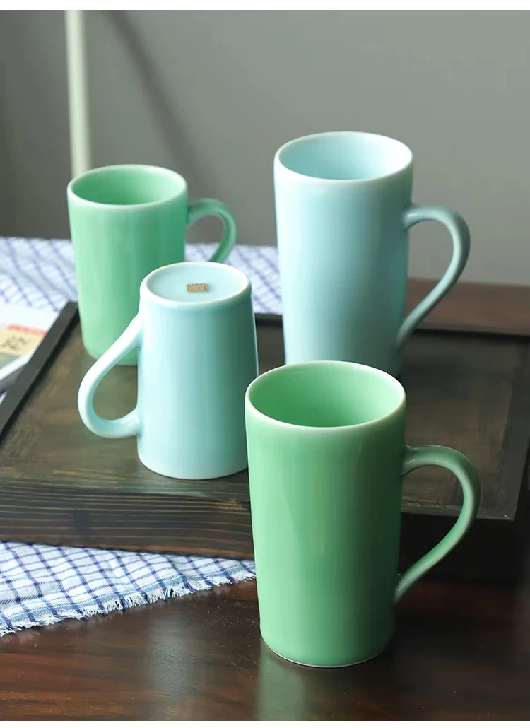 product longquan celadon large large classic design capacity ceramic mug draft beer water ceramics cup for summer party drinking cup-8