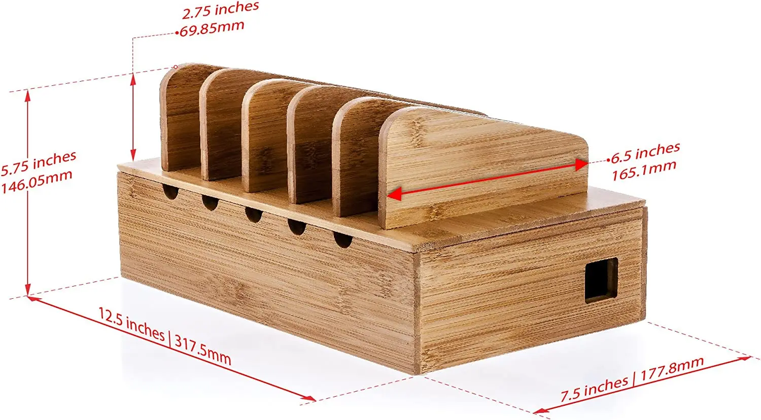 product bamboo cell phone charging station is suitable for mobile phones tablets smart phones the charging stand-2