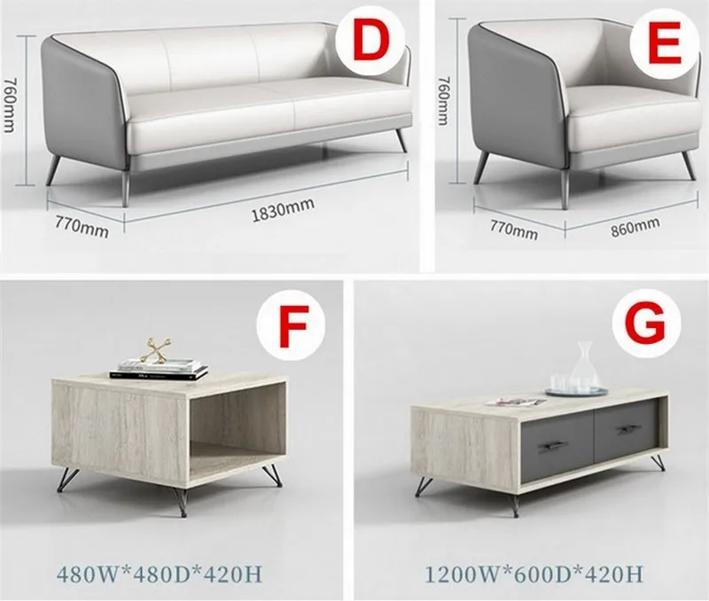 Office Luxury Leather L Sofa Italian Sofa Furniture Sofa Living Room Set