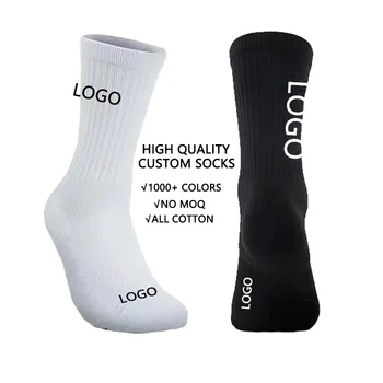 Quality crew fashion grip embroidery women compression logo print men's designer sport custom socks