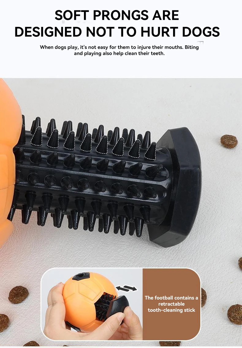 New Leaky Food PET Toys Dog Soft Snack Toy Rubber Bite-resistant Football Dog Chew Toys Pet Products supplier