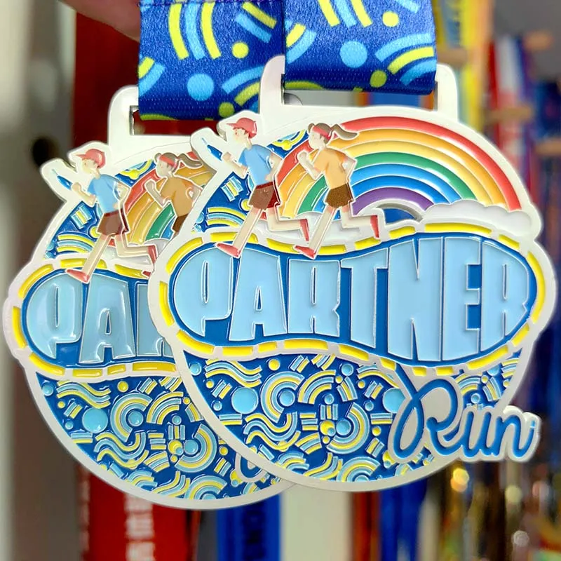 Wholesale Custom Design Your Own Blank Metal Sport Medal Zinc Alloy 3D Gold Award Marathon Running Medals details