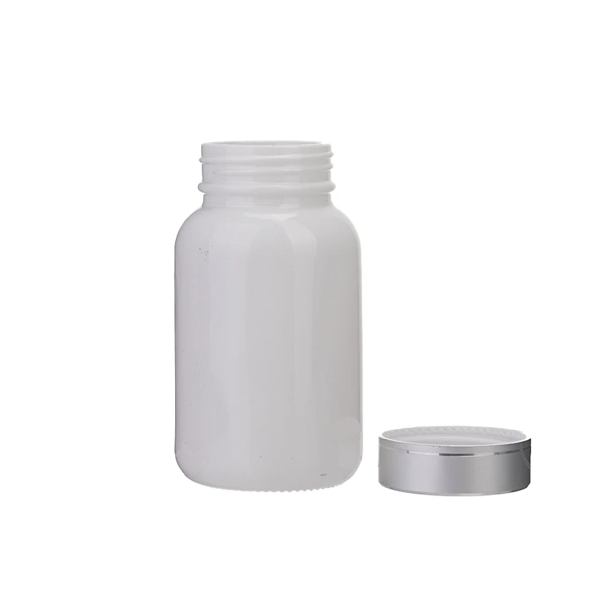 150ml Wide Mouth Glossy White Glass Nutrition Product Bottles Wide Mouth Glass VC Capsules Pharmacy Containers