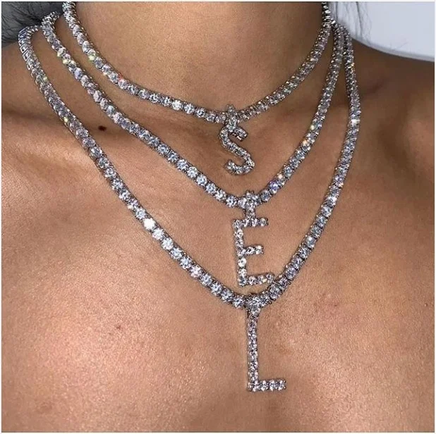 Tennis Chain Iced Out Bling Hip Hop 
