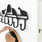 Wall Door Hangers Creative Decorative Iron Wall Mounted Coat Scarf Door Hangers Living Room Bathroom Hooks