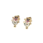Cz Earring Custom Cz Colorful Micro Pave Jewelry Finding Components Accessories Charms Stud Earring Jewelry For Girls