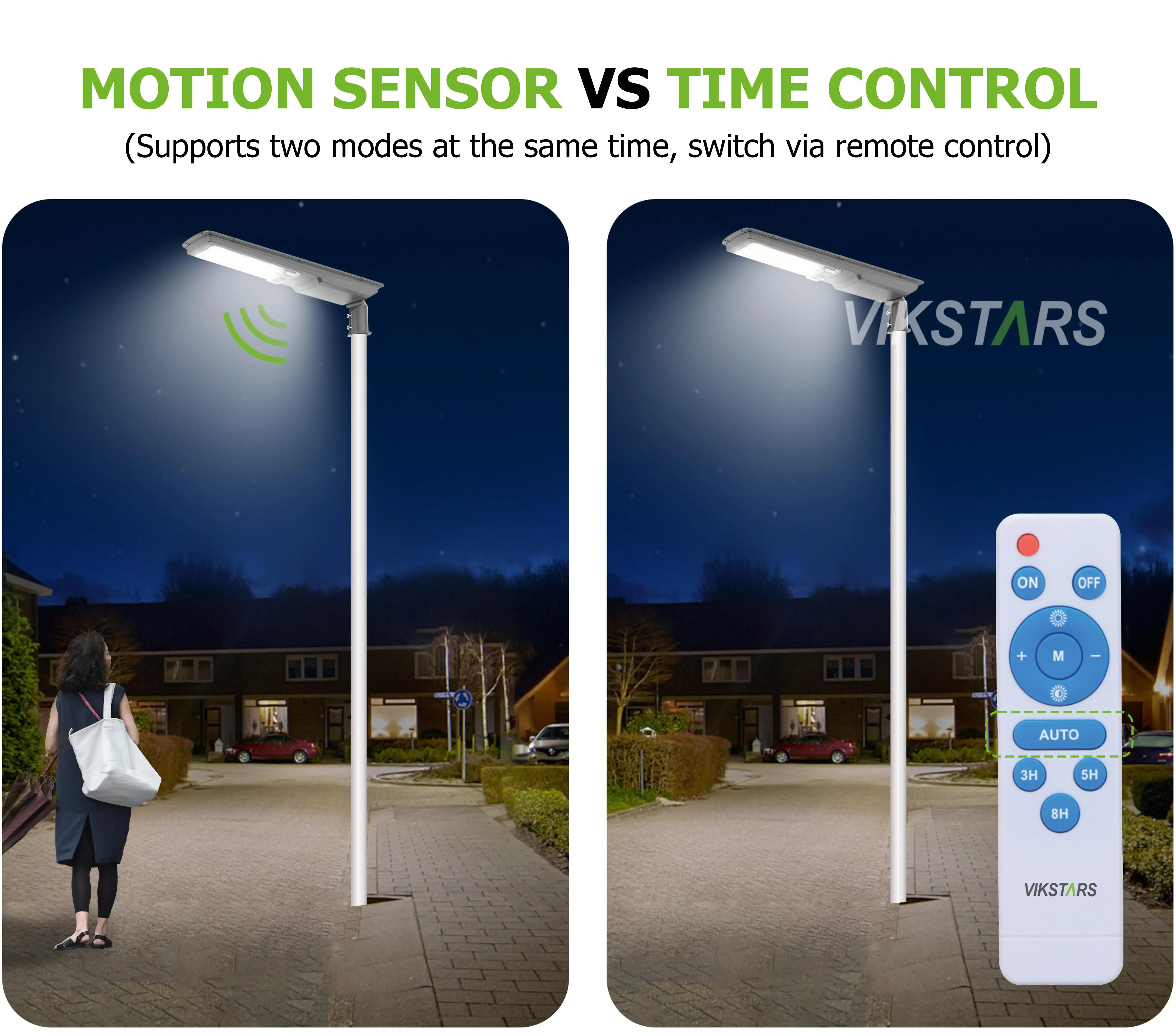 Outdoor Integrated Solar Street Lights Outdoor 200w 300w Lamp for Road With Light Sensor Remote Control Pole