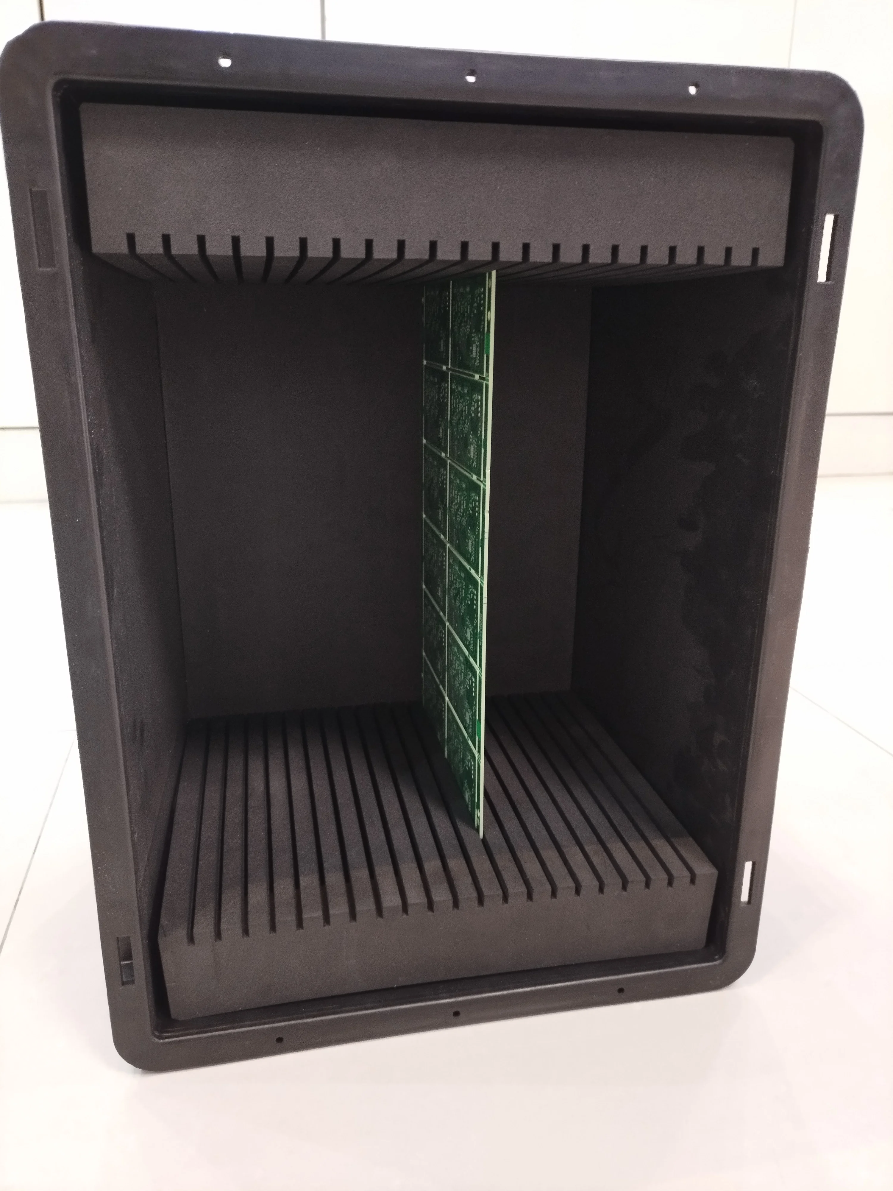 Customized Black ESD Foam Sheets with 10^3-10^6Ω/10^6-10^9Ωcm Volume Resistivity and 80-100 kg/m³ Density for Permanent Anti-Static Electronics