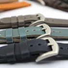 Cow Wrist Wrist Strap Band Grey Cow Leather Wrist Band 18mm 20mm Luxury 2 Piece Watch Straps