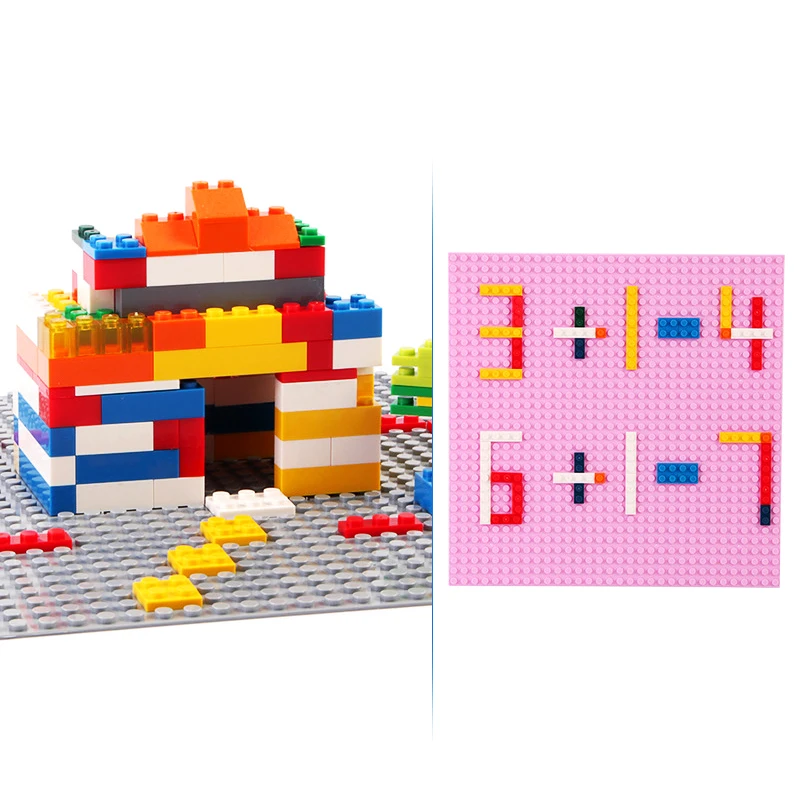 Wholesale  Kids Toys Online Plastic Compatible Building Blocks Wall Desktop Toys Compatible Block Base Plate