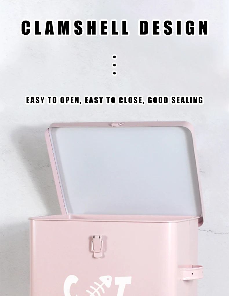 27 L Capacity Durable and Anti-rust Large Pet Food Storage Container for Dog and Cat