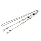 Crystal Necklace Customized High Quality Summer Beach Crystal Lanyard Glasses Chain Stainless Steel Necklace For Women