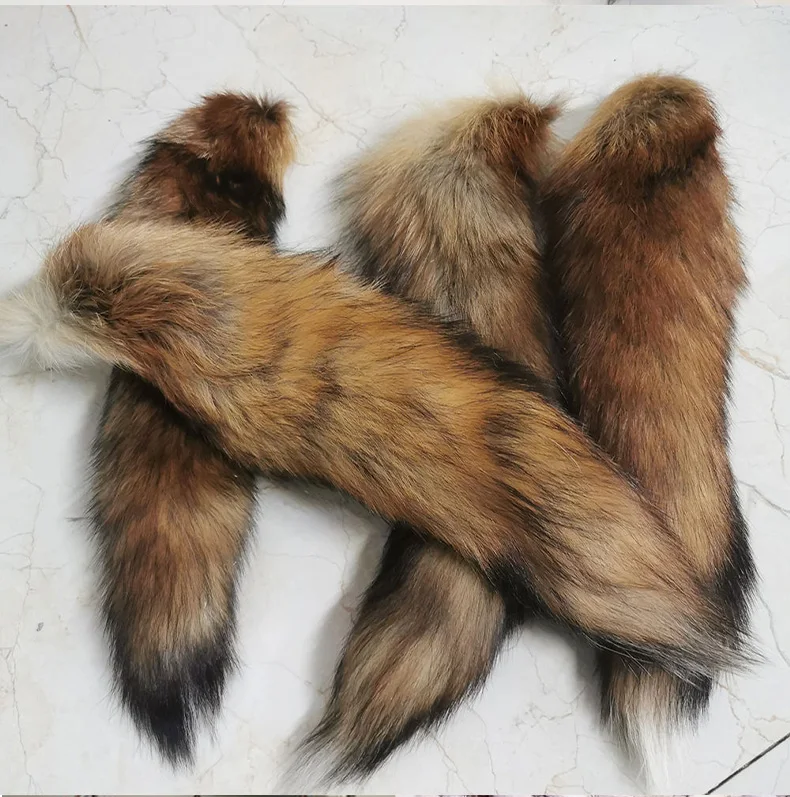 real fox fur tail fluffy fox fur tail keychain