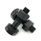 8 Nuts Nut Grade 8 Black Hex Cap Bolts Screws Nuts Washers Set