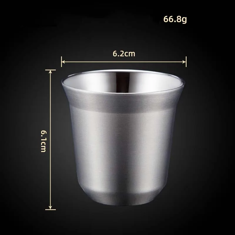 Portable Mini Coffee Mug Double Wall Stainless Steel Coffee Cup