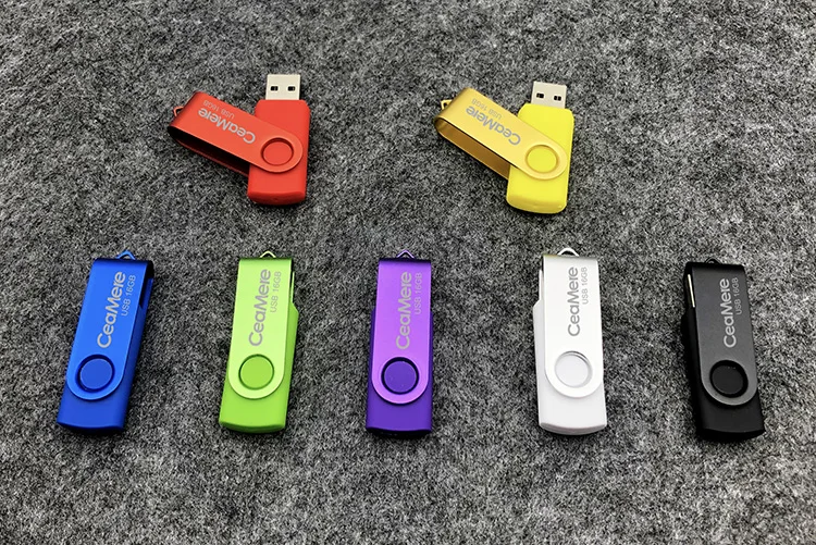 Ceamere C14 Bulk Swivel Metal USB 2.0 3.0 Flash Pen Drives 4GB 8GB Flash Memory Stick 32GB 128GB 16GB Custom Pendrive USB Stick