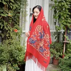 Pattern Scarf Scarf Embroidered Tassel Spring Multicolor Luxury Designer Womens Cashmere Pattern Scarf