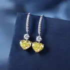 Earrings New Arrival Latest Design S925 Sterling Silver 18k Gold Plated Artificial Colored Gem Earrings With Certificate