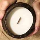 Shell Bowl Old Carpenter Fancy Customized LOGO Handmade Eco Friendly Natural Coconut Shell Candle Bowl