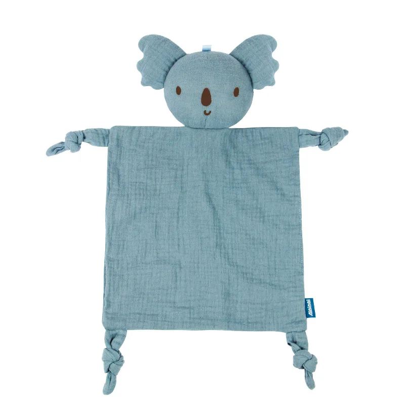 Wholesale Personalized Newborn Custom Bunny Lovey Security Moon Organic Muslin Blanket Muslin Baby Comforter Toy Blanket